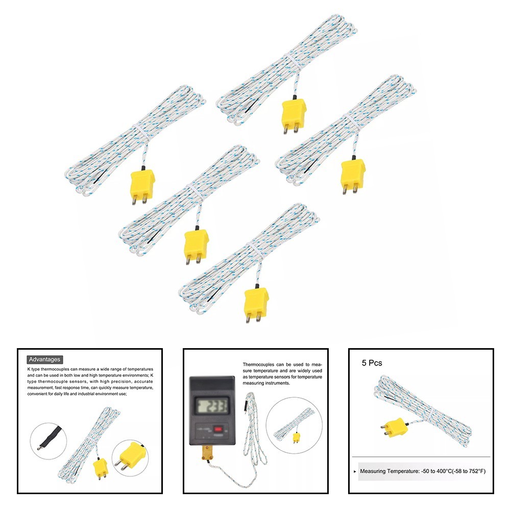 Type Thermometer Probes Five Pack Each Two Meters in Length Available