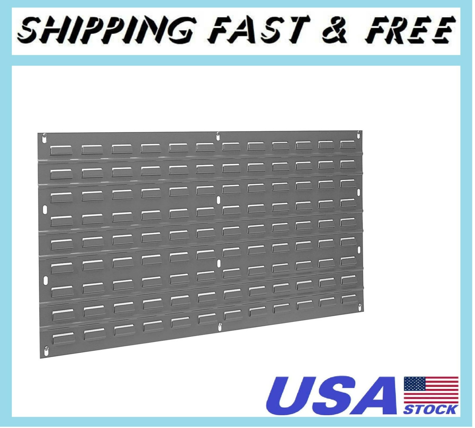 Heavy Duty Wall Mount Garage Storage Steel Louvered Panel | Wall Storage Bin