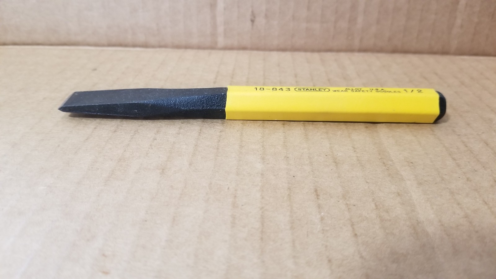 Vintage Stanley USA 18-843 1/2" Alloy Steel Cold Chisel VGC