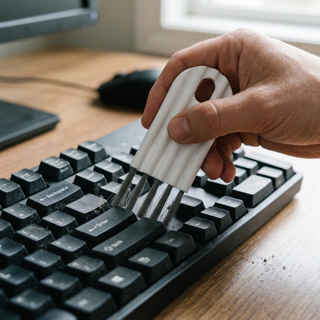 Multi-purpose Curved Cleaning Brush for Lid Gap Groove Home Daily Use