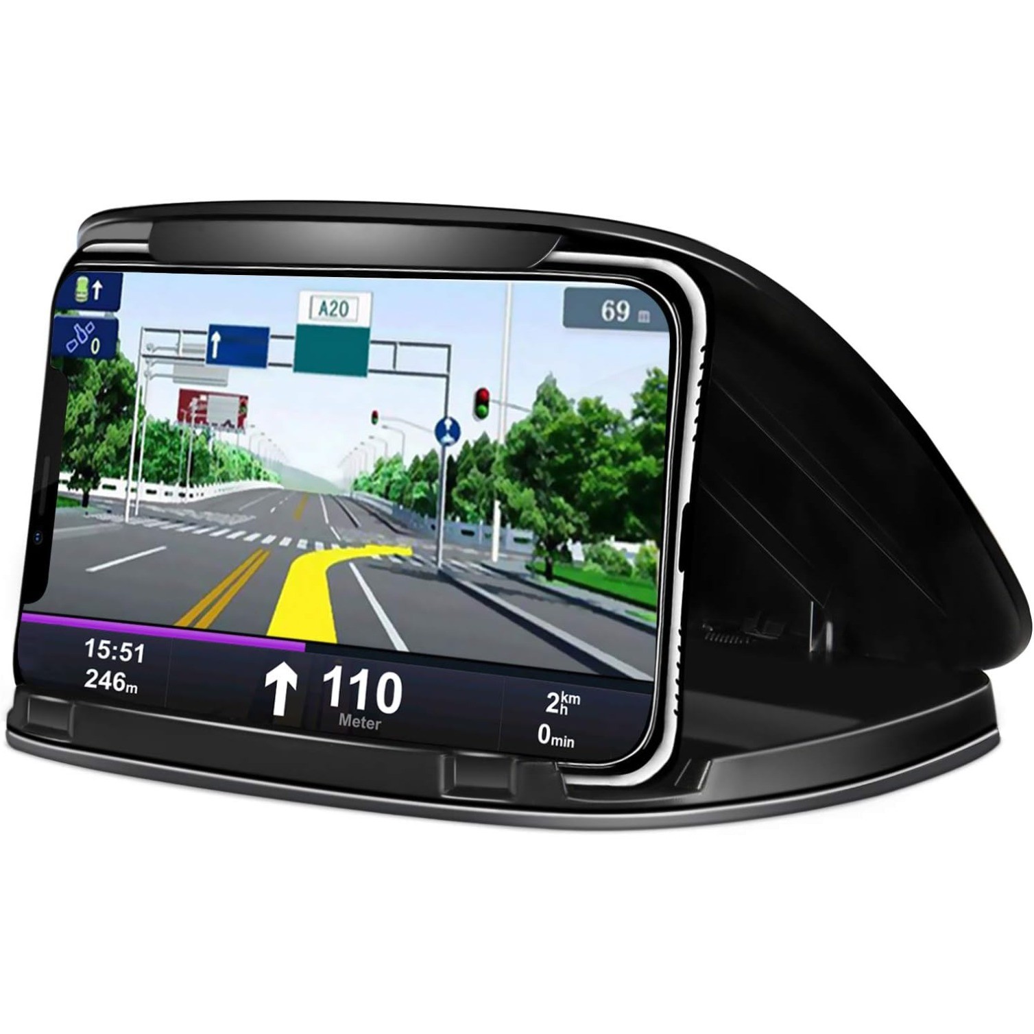 Mobile Phone Holder for Car with Non-Slip for All 3-6.8 Inch Devices for iPhone