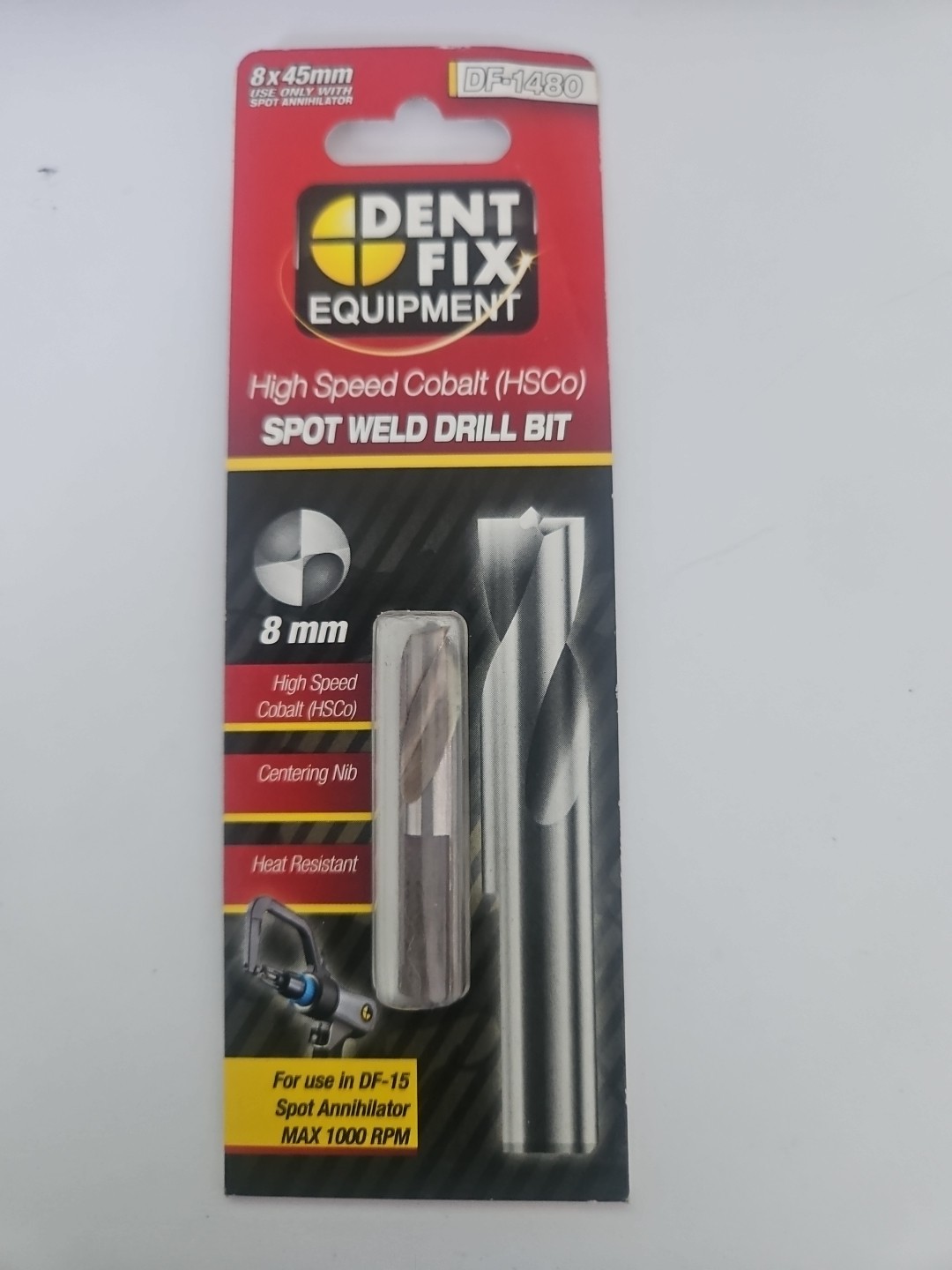 Dent Fix Equipment  Spot Weld DRILL BIT 8mm 8 X 45mm DF-1480