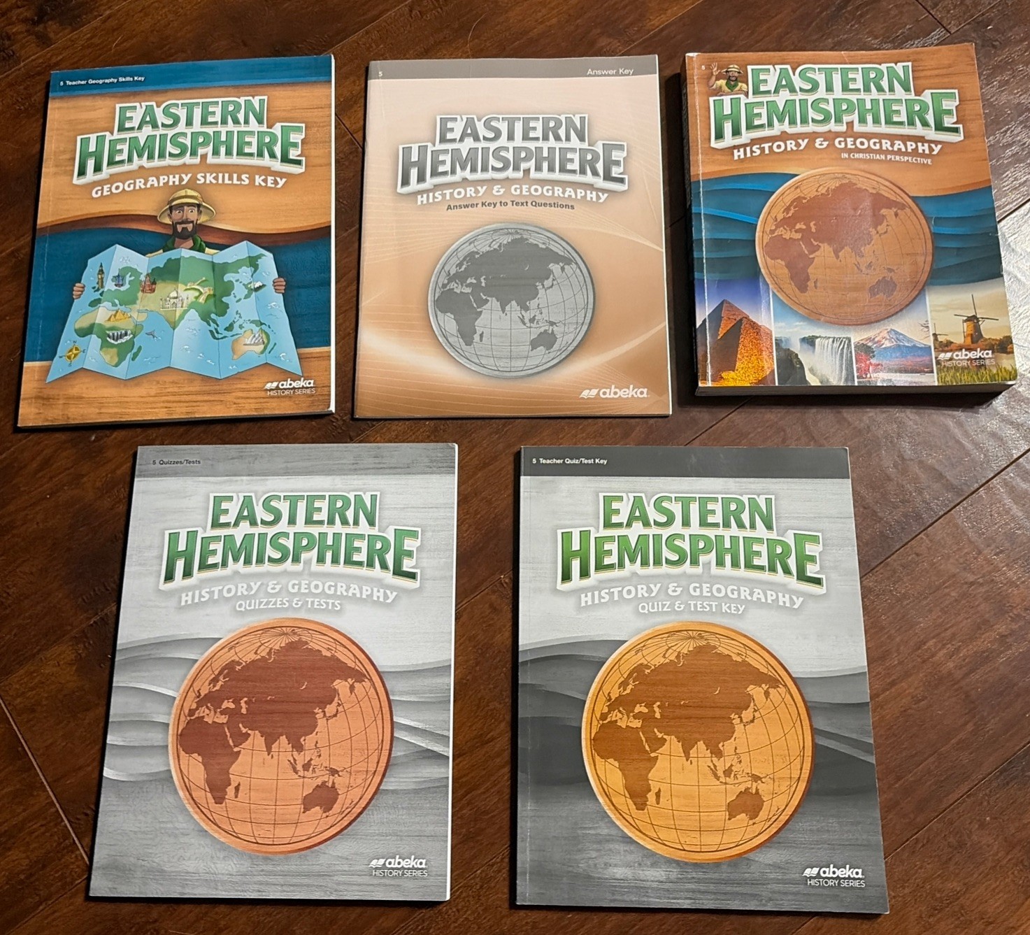 Abeka Eastern Hemisphere History & Geography, Teacher Key Tests Text Lot of 5