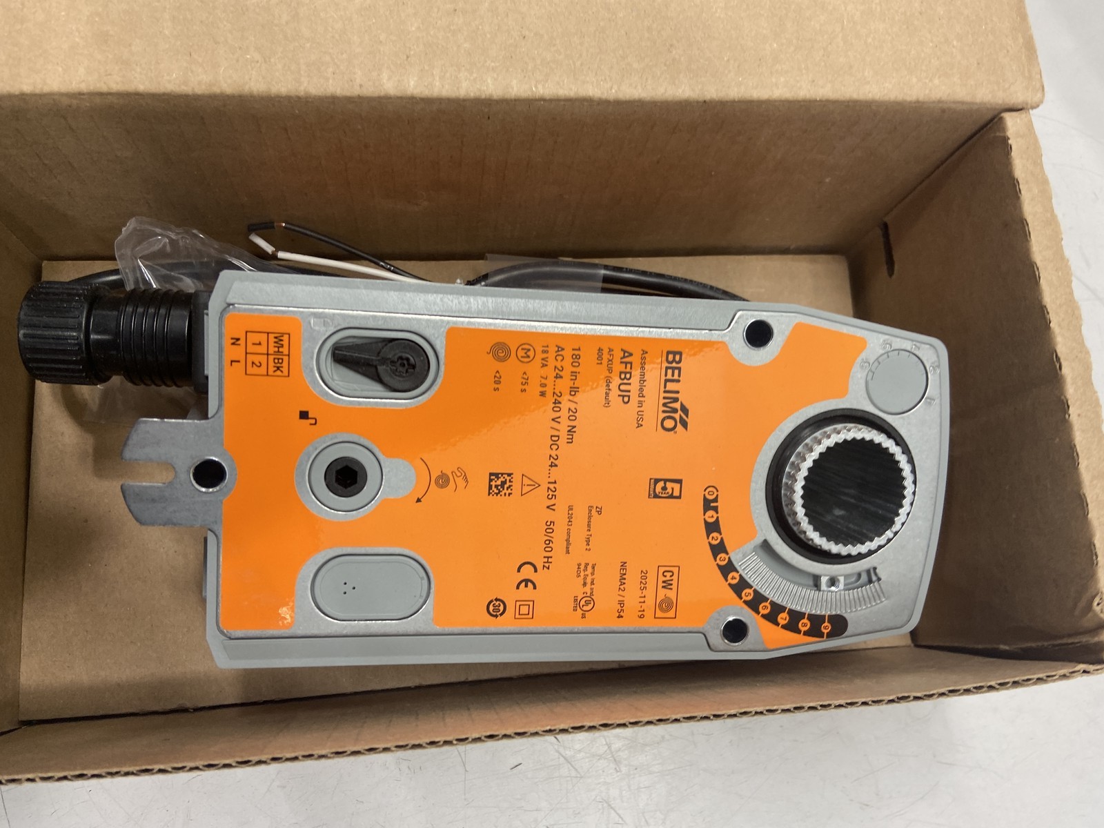 Belimo Fail-Safe Control Valve Actuator AFBUP