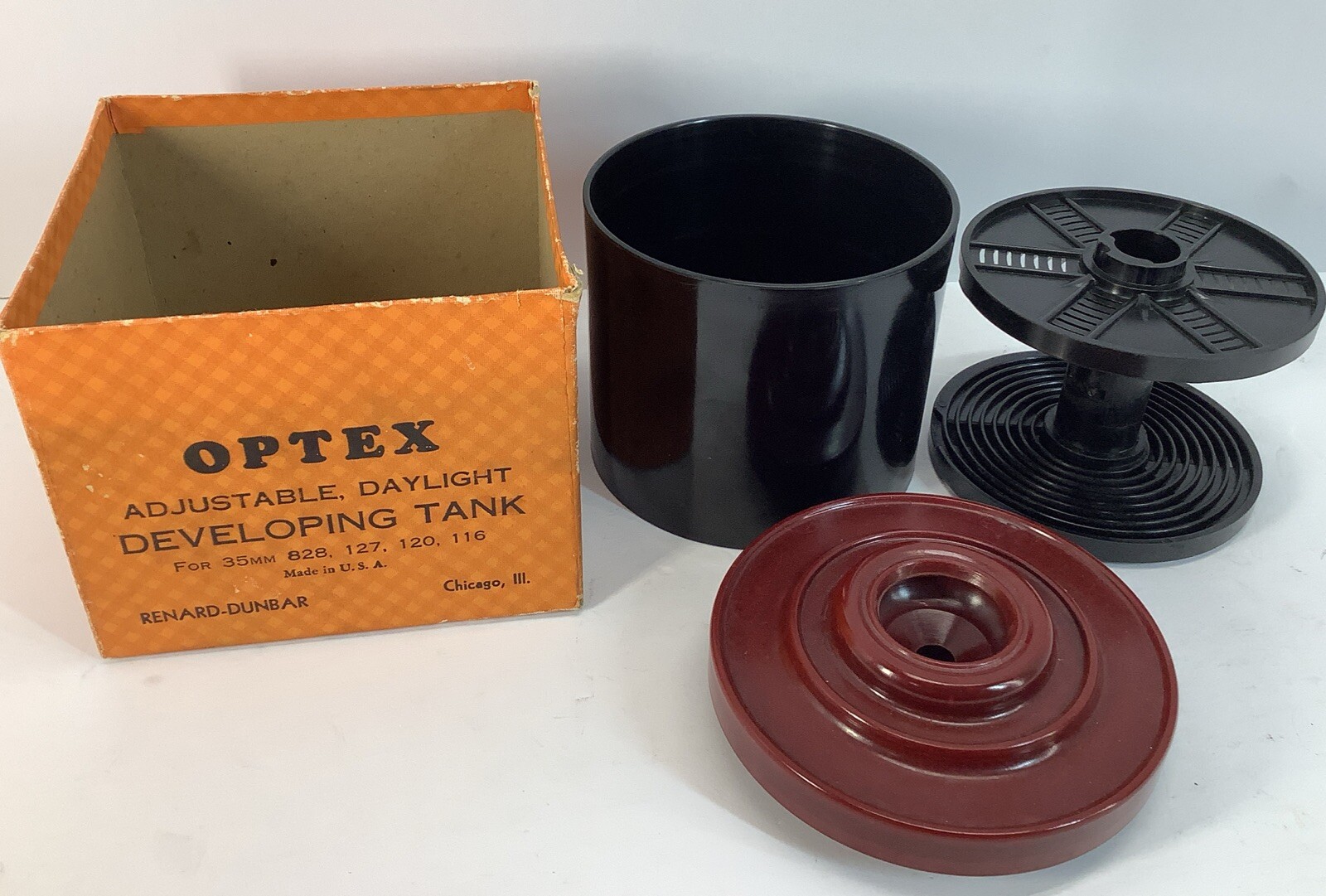 Vintage Bakelite?? Optex Daylight Developing Tank 35mm Renard Dunbar