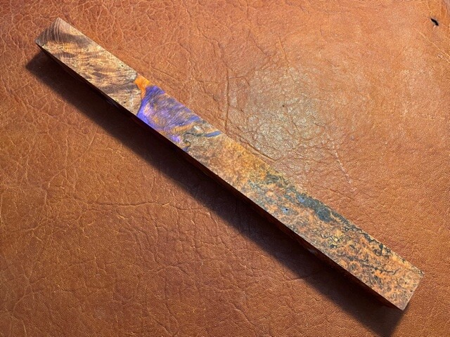 TNT Acrylic Hybrid Stabilized Black Ash Burl Blank. 1-1/2 x 1-1/2 x 18