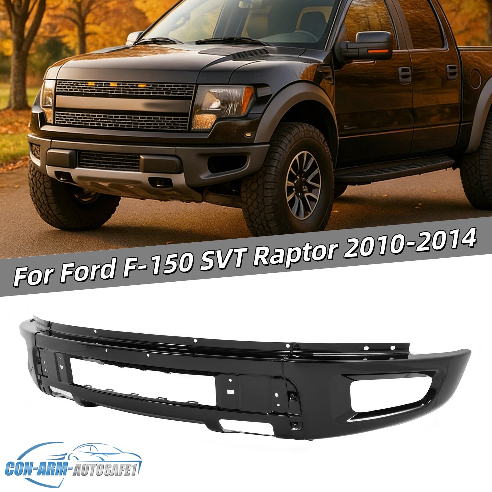 For Ford F-150 F150 SVT Raptor 2010-2014 2011 Front Bumper Cover Face Bar Guard