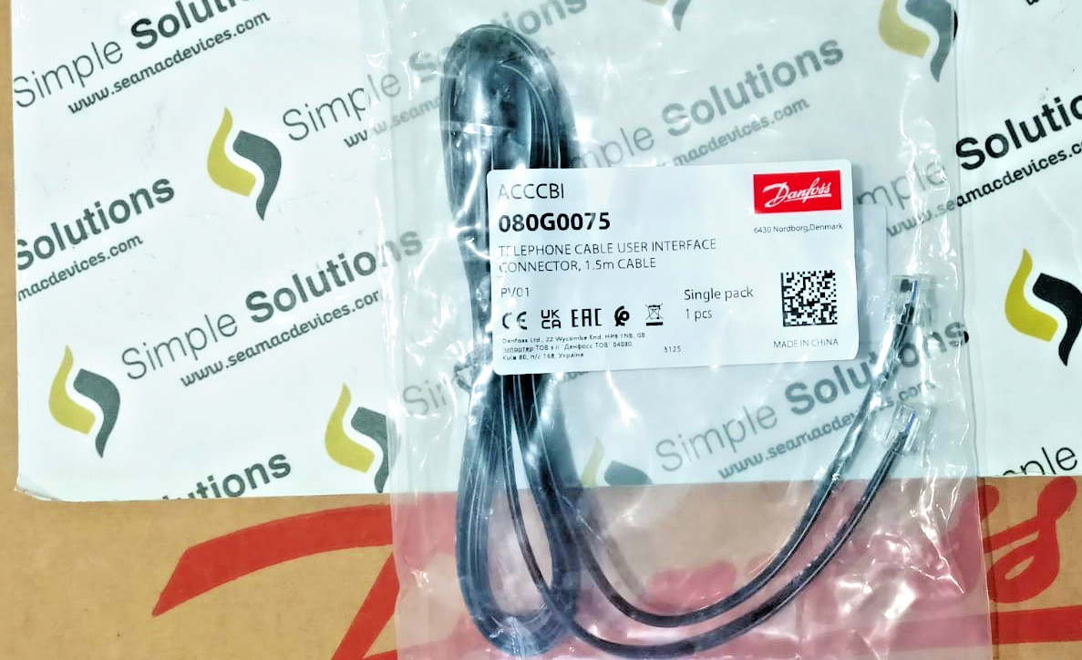 1PC- Danfoss 080G0075 Electron. control accessories, ACCCBI Cable, U.I. 1.5m-New