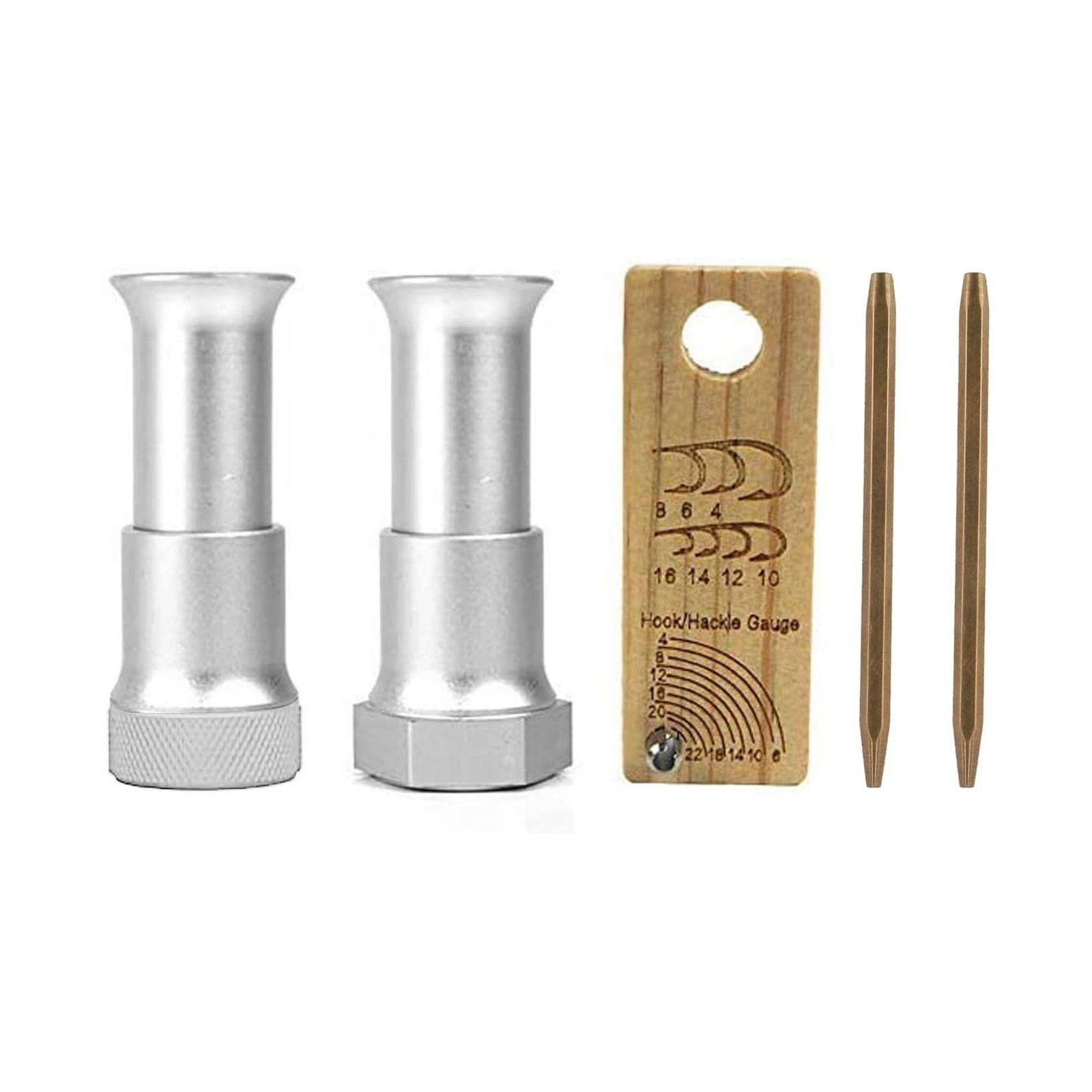 Aventik Hair Stacker Fly Tying Tool Wooden Hook Size Gauge Measure