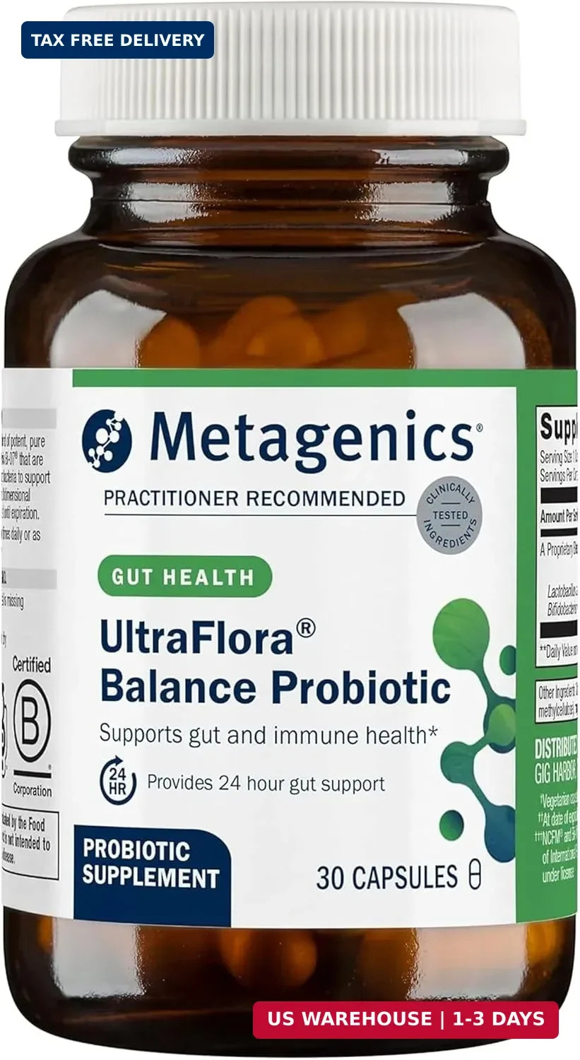Metagenics UltraFlora Balance Probiotic - Shelf-Stable Daily Gut Health Suppleme