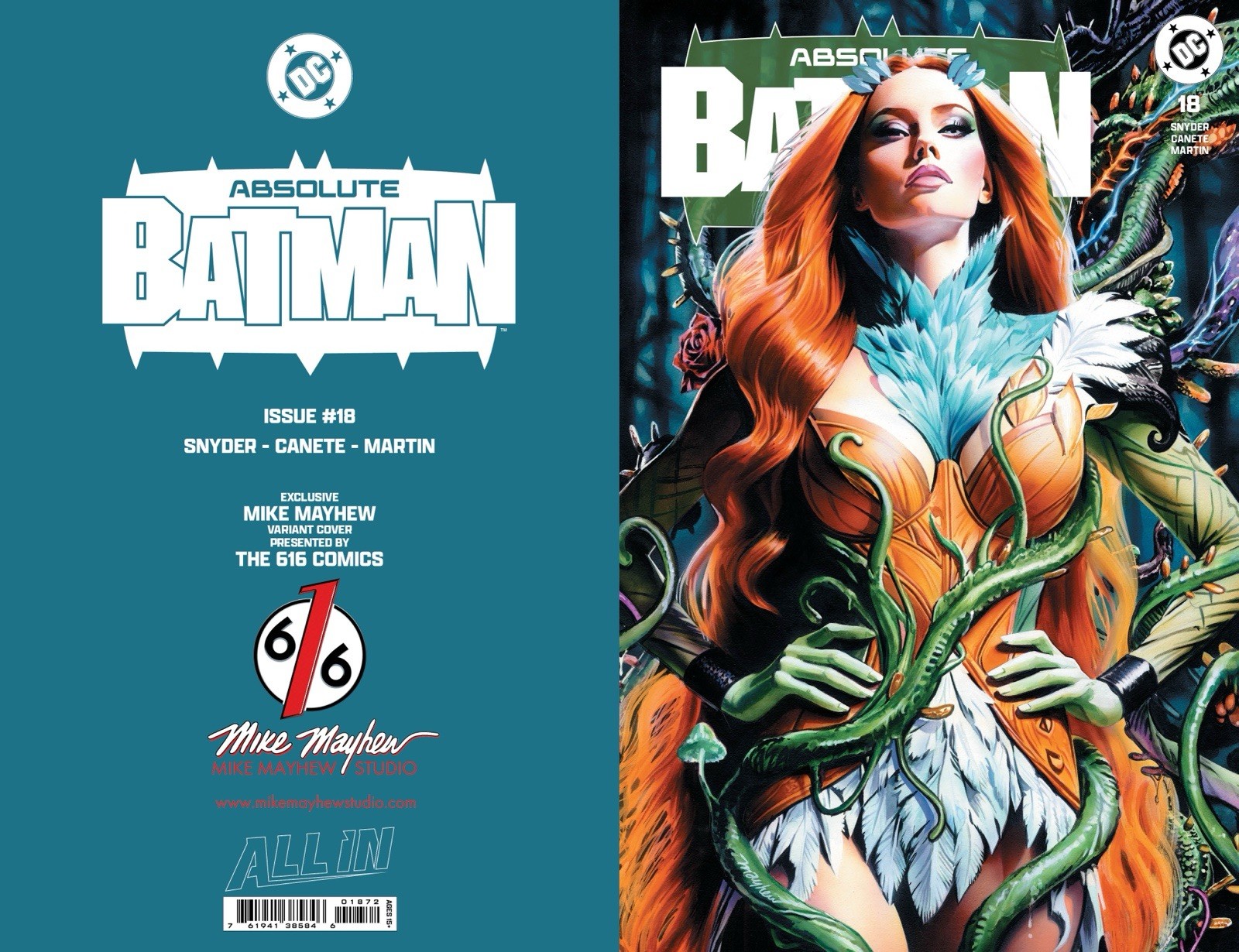 🔥🦇 ABSOLUTE BATMAN 18 MIKE MAYHEW 616 COMICS Variant ABC Set LTD 1000