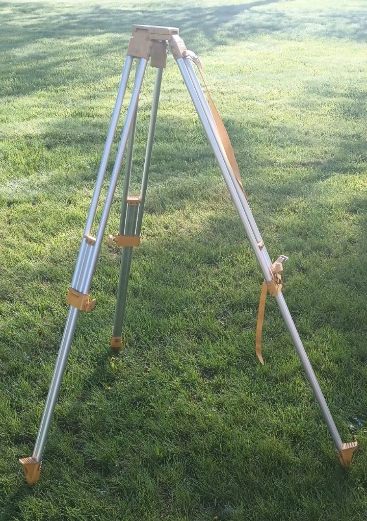 TopCon Surveyors Aluminum Tripod with Loop Plumb Bob Holder and Easy Screw