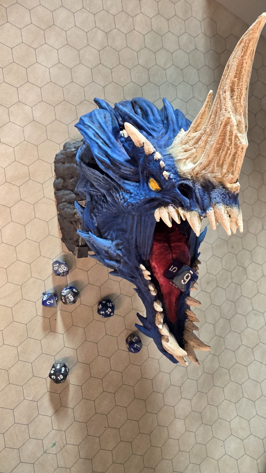 Blue Dragon Head Dice Tower - Dungeons & Dragons- Pathfinder- Fantasy RPG