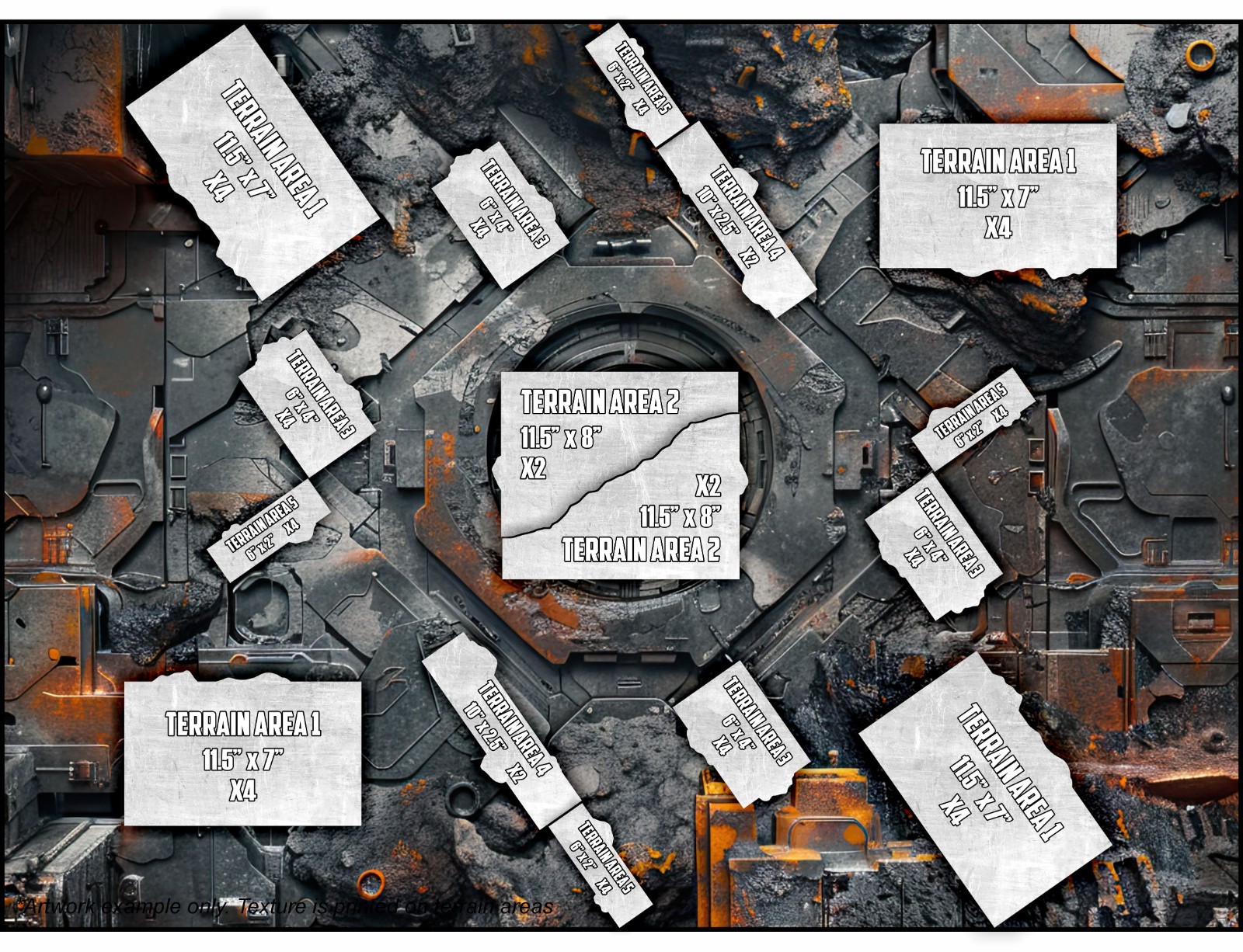 Terrain Area Footprints - Forge - Compatible w/ Warhammer 40K 11th Ed