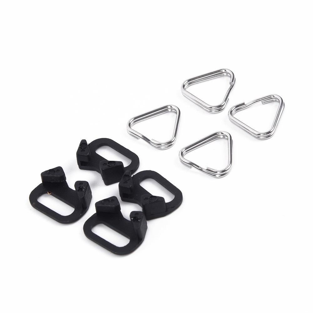 4* Triangular Split Ring Stainless Steel Part For Camera Back Belt Strap Buckle