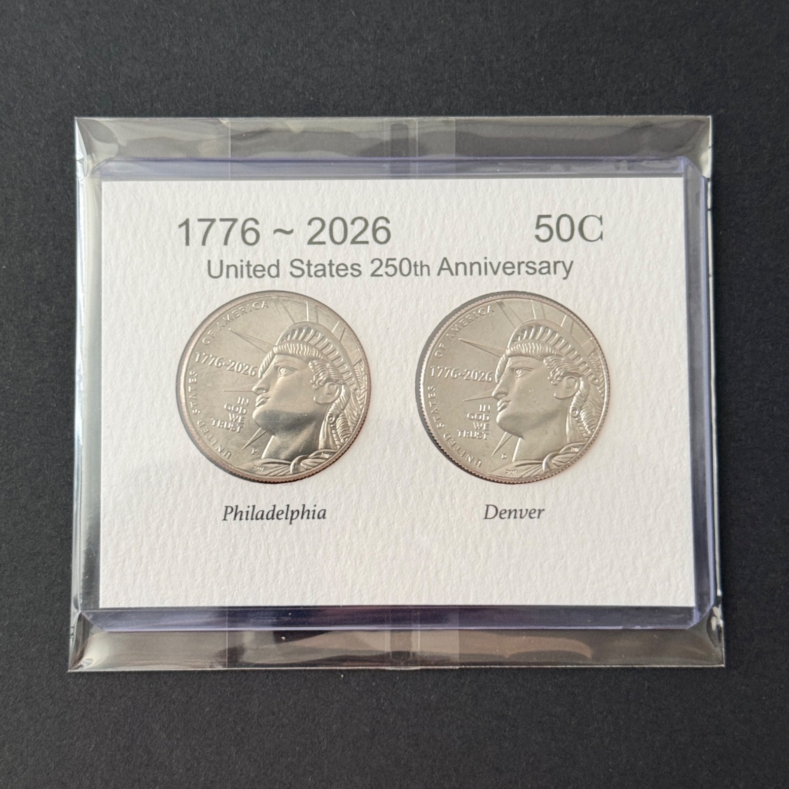 2026 Enduring Liberty 250 Years Half Dollar • Dual‑Date P & D Set • Uncirculated