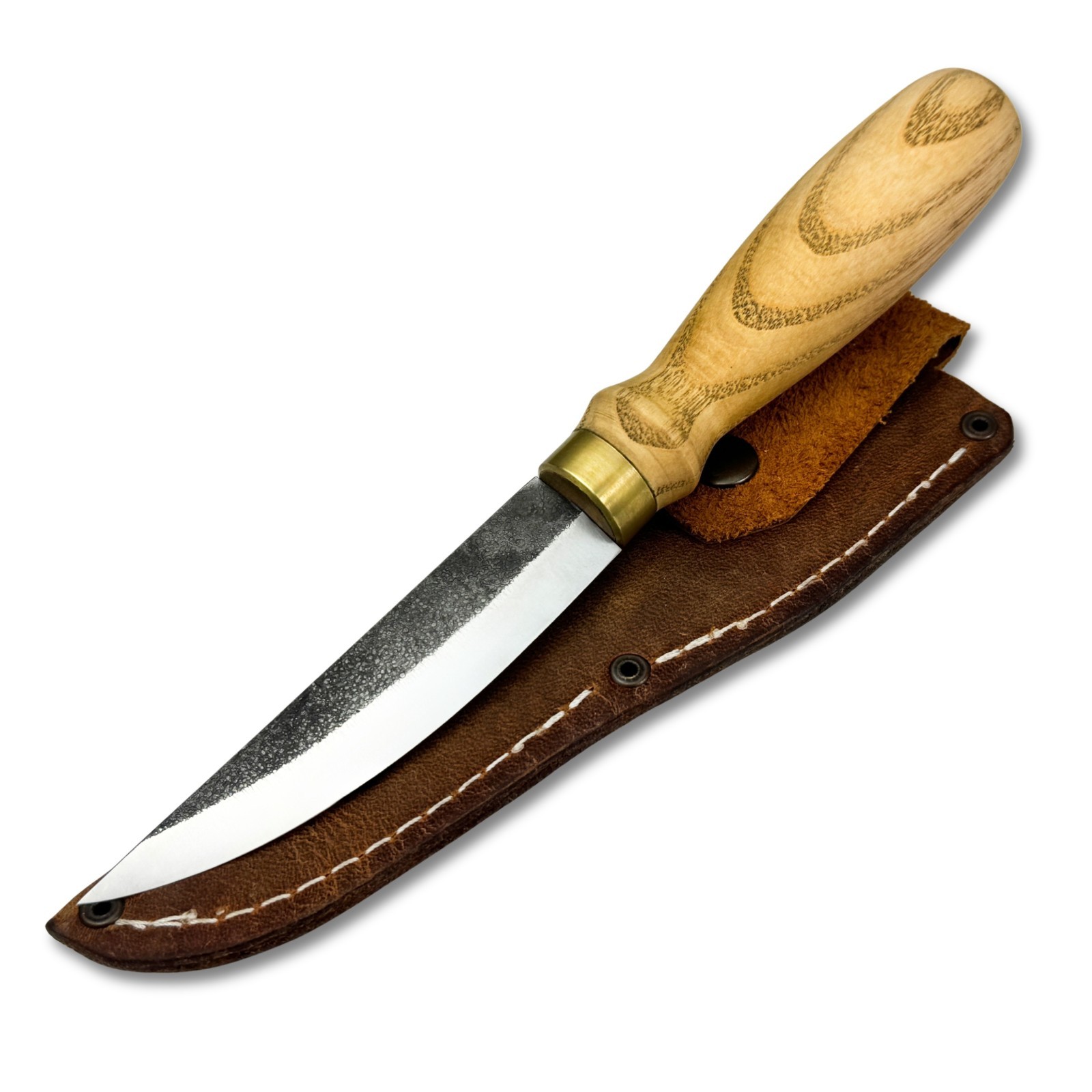 Sloyd Knife – Hand-Forged Carbon Steel, Sharp Spoon Carving Knife, Ash Handle