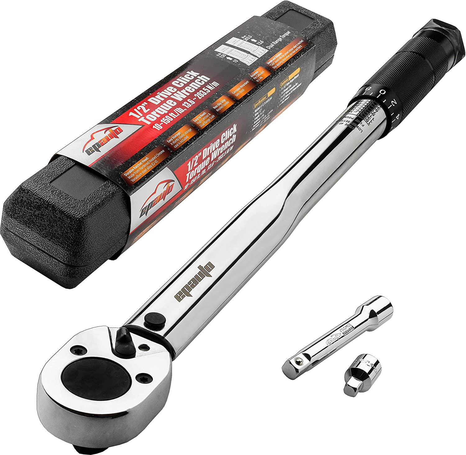 Llave de Torque con Clic de 1/2" 10-150 pies/lb 13,6-203,5 N/m Cuenta Mecanismo