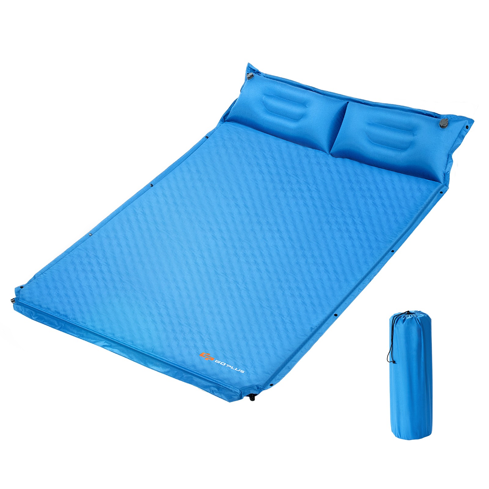 Costway Self-Inflating Camping Mat Outdoor Sleeping Pad W/Pillows Bag for