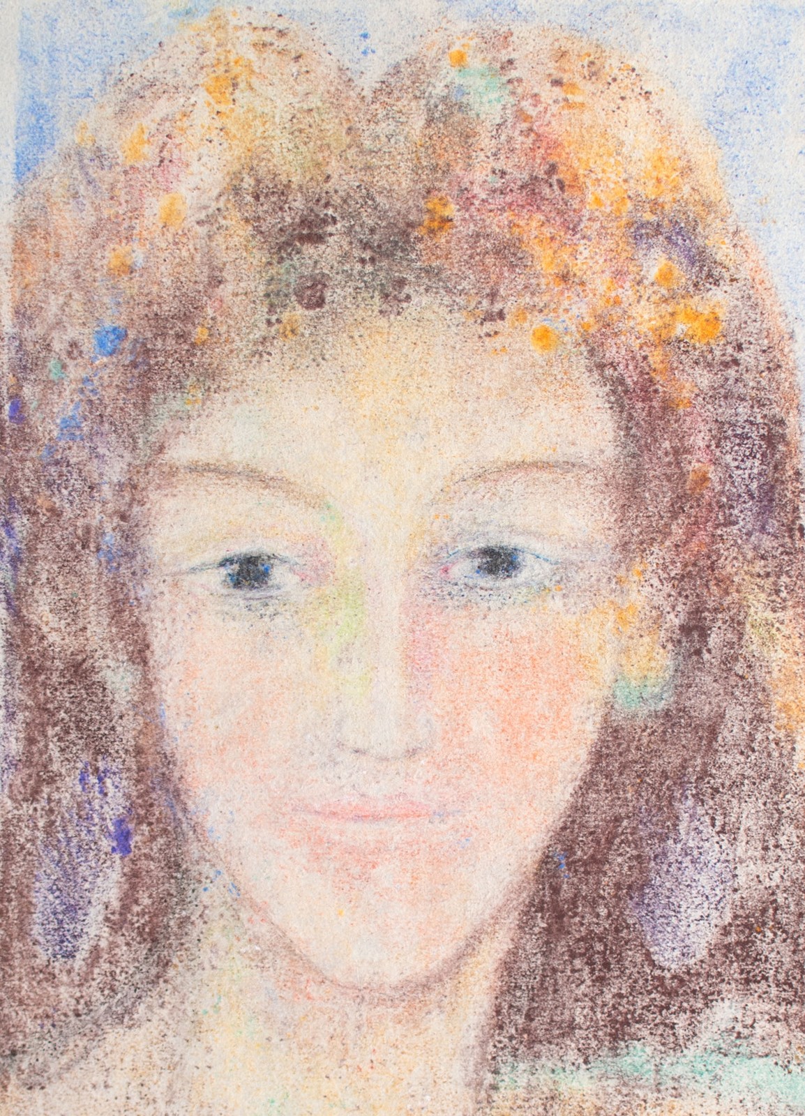 New Objectivity Fritz Hellmich Portrait of a Woman Portrait Monogram Pastel 1929