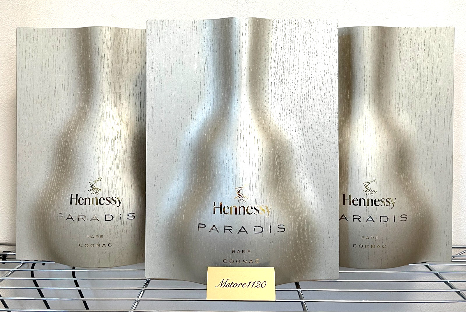 Hennessy Paradis Cognac Crystal Decanter Empty Bottle Set of 3 Collectabe w/Box
