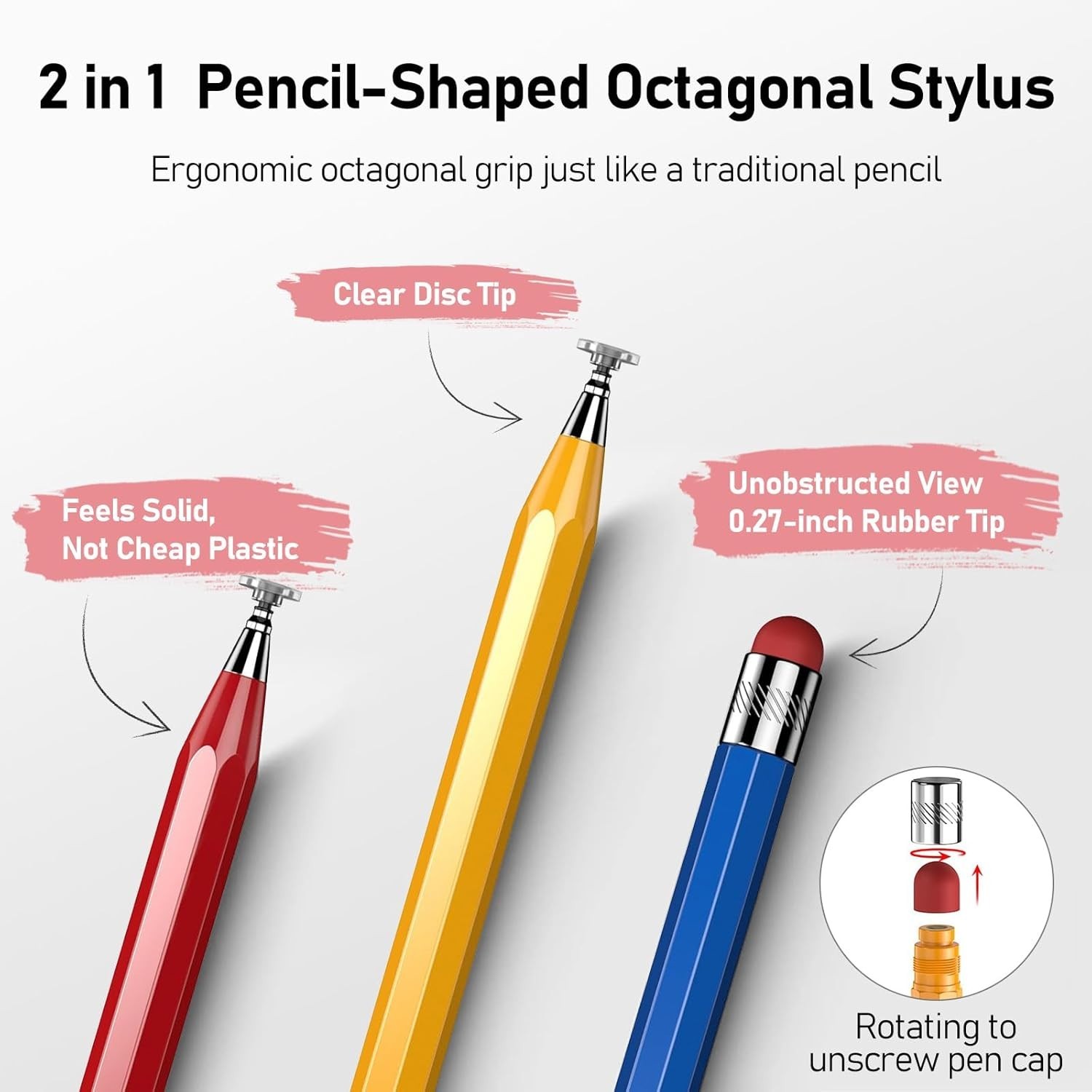 Stylus5-Pack,Stylus Pen for Touchscreen,iPad,Switch.Universal Stylus | High S...