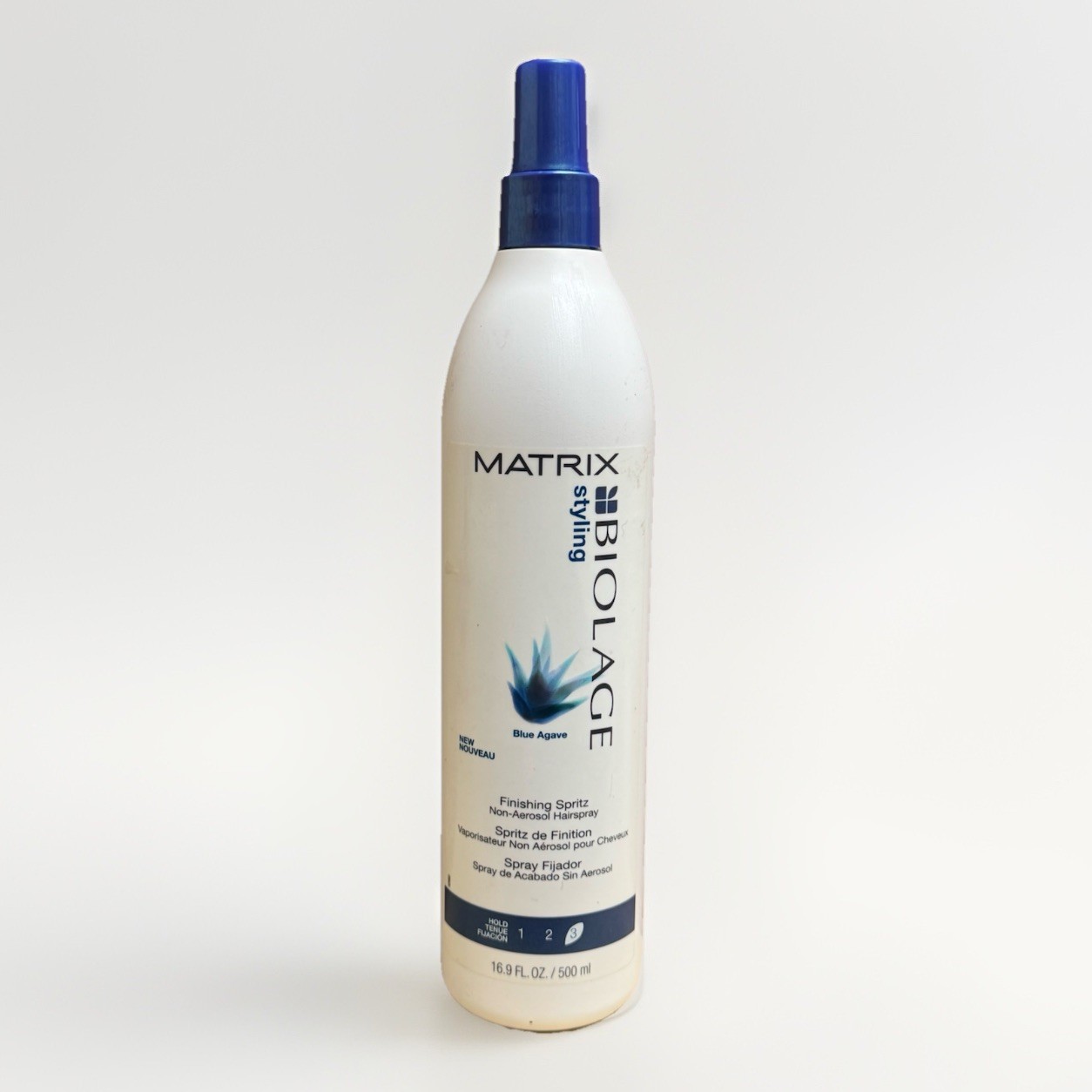 matrix biolage blue agave non aerosol finishing spritz hairspray 16.9oz scuffed