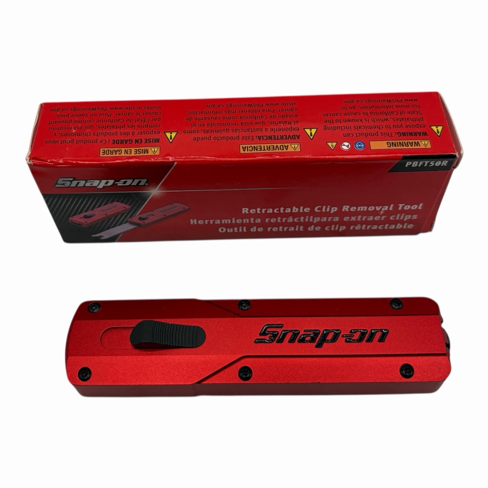 Snap on Tools Red Retractable Trim Clip Removal Tool PBFT50R New