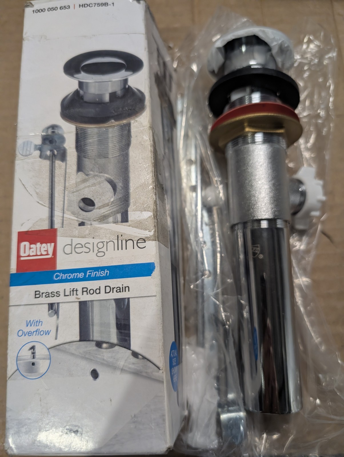 Oatey Pop-Up Assembly Chrome Finish 1-1/4" HDC759B-1