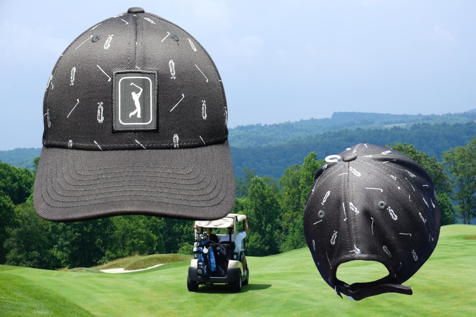 PGA Tour Mens Golf Pro Series Strapback Cap Hat Cap