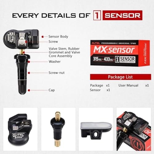 TPMS Sensors MX 1 Sensor OEM Replacement Universal Autel MX Sensor Rubber 1pcs