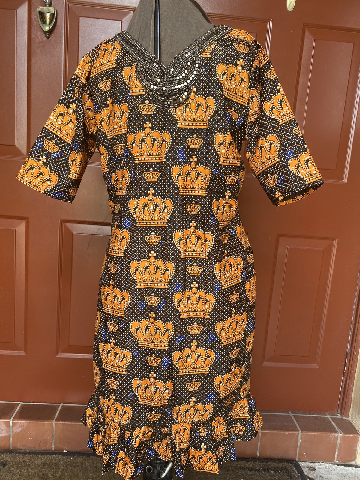 STYLISH ELEGANT NIGERIAN WAX ANKARA DRESS ( CULTURAL& ETHNIC CLOTHING AFRICA )