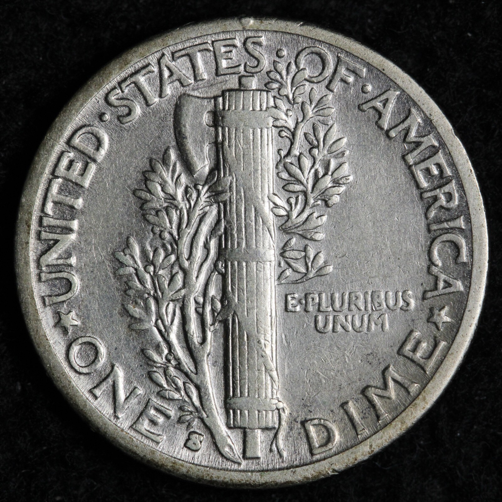 1929-S Mercury Silver Dime AU E194 WRF