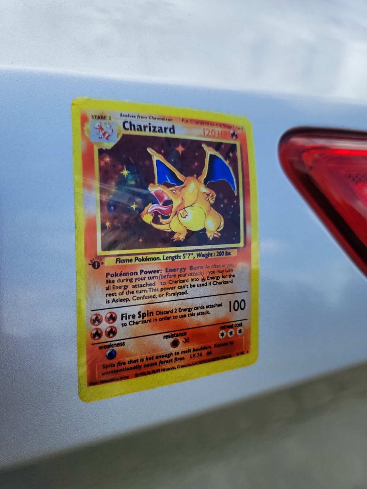 Charizard 1st Edition Holo Sublimated Clear Sticker