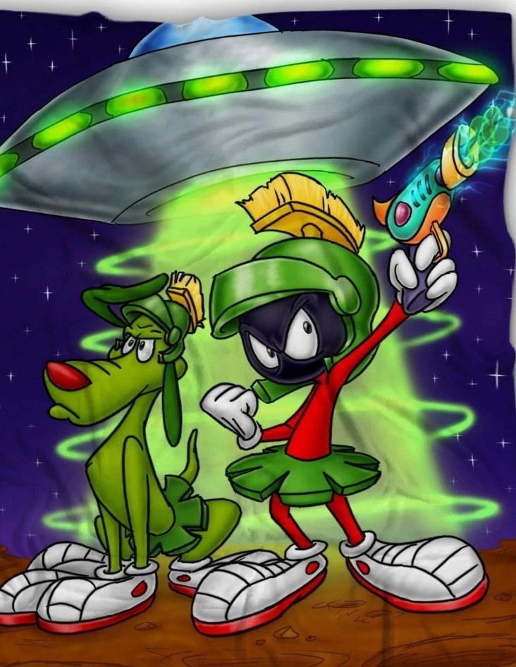 Marvin Blankets, Marvin-Martian Fastness Fleece Sherpa, Marvin Gifts for Lovers