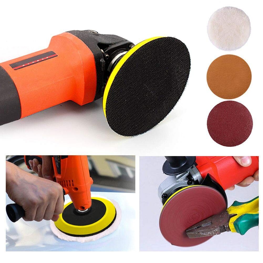 6 inches Backing Plate for Polishing Buffering Soft Wool with Hook and Loop Pad