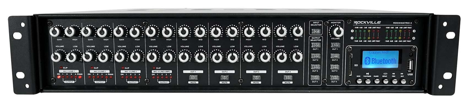 Rockville ROCK MATRIX 4 Zone Home Audio Amplifier Receiver Multi Room System