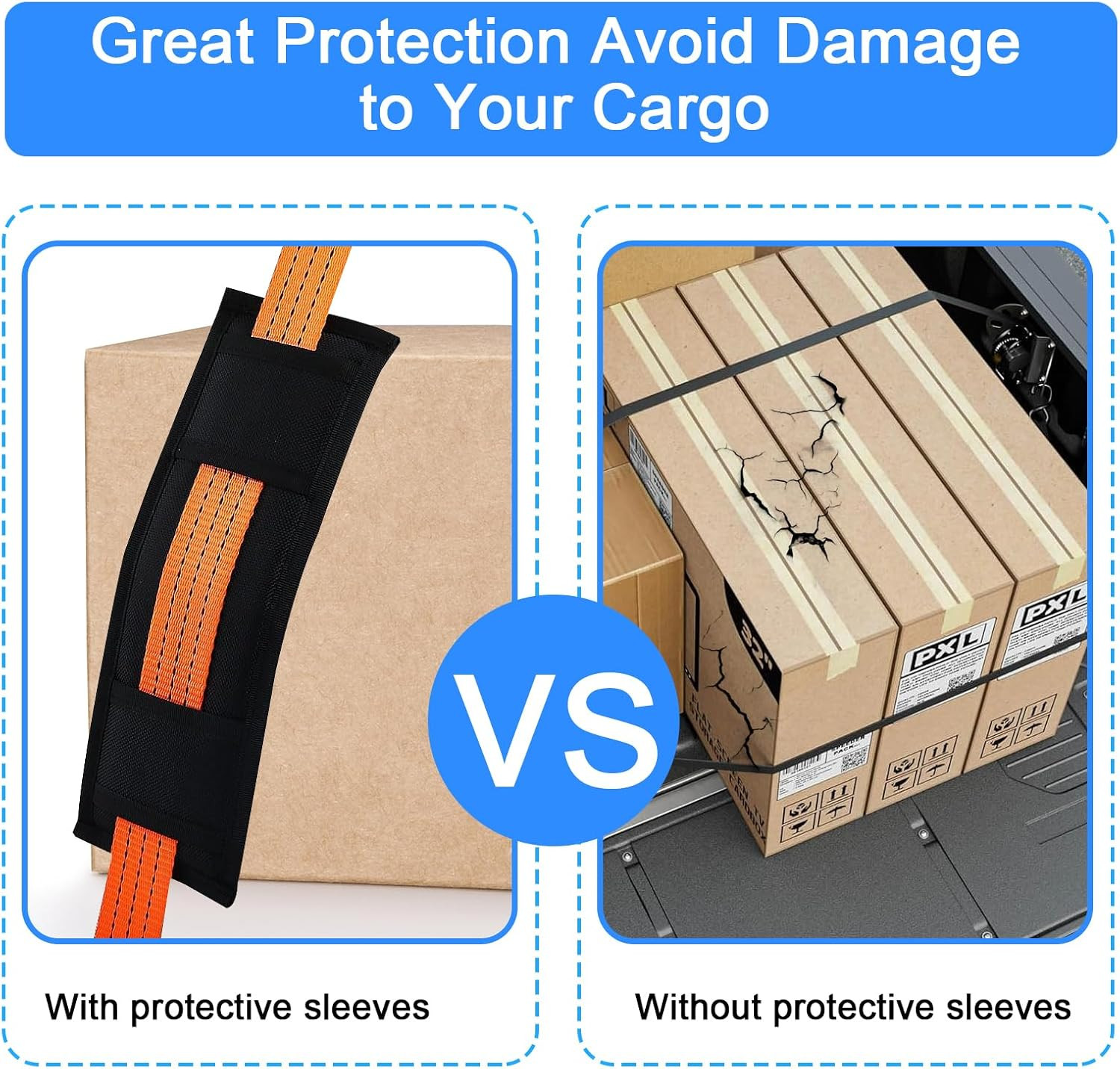 4 PCS Universal Tie down Strap Protector Sleeve,Protective Sleeves for Ratchet S