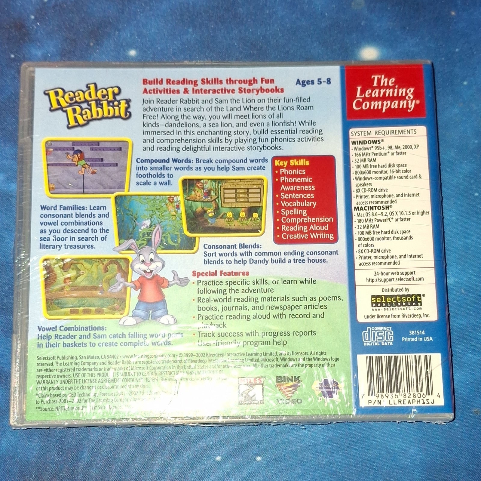 The Learning Company Reader Rabbit Learn to Read 2 CD PC/Mac English Grades 1-2