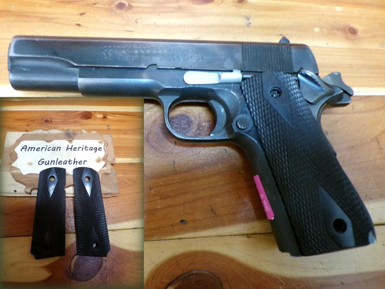 FACTORY Black Diamond Gun Grips GSG-22 LR & COLT 1911 Government 45 & Clones