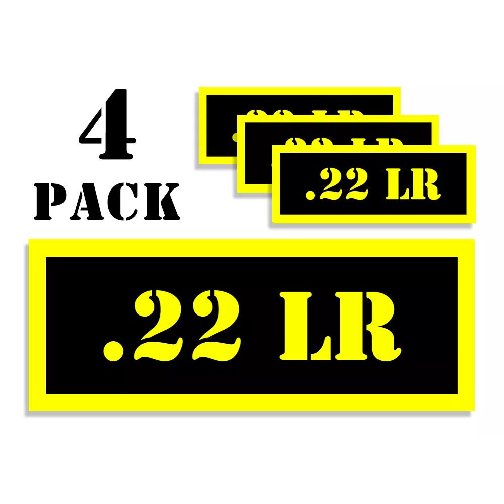22 LR Ammo Can label Stickers Decal Ammunition (4 pack)