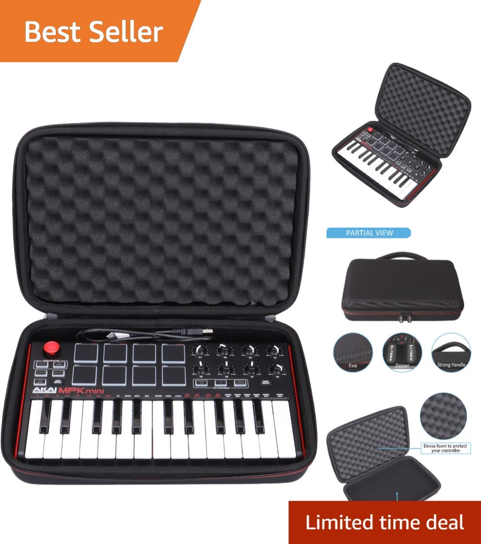 LTGEM Case Compatible with Akai Professional MPK Mini MK3 / MPK Mini Play MK3...