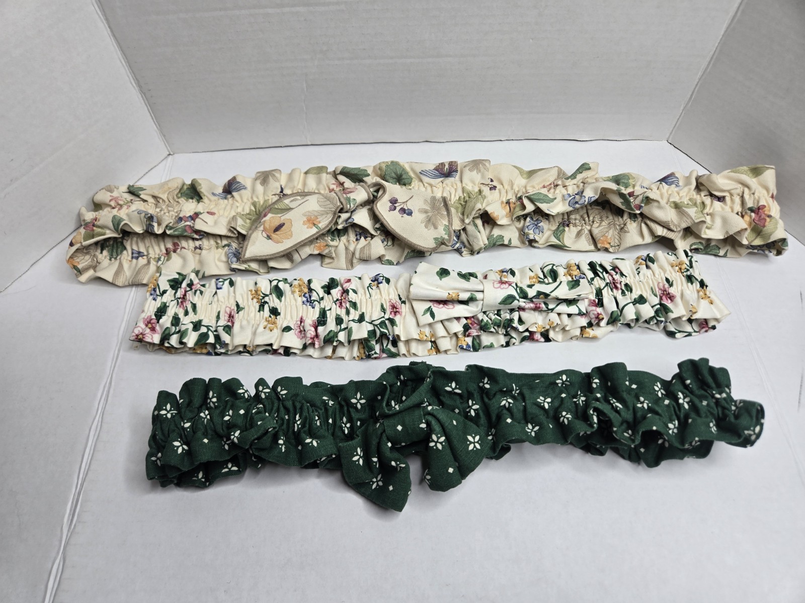 Longaberger Basket Garter Heritage Green Garden Splendor Large Medium