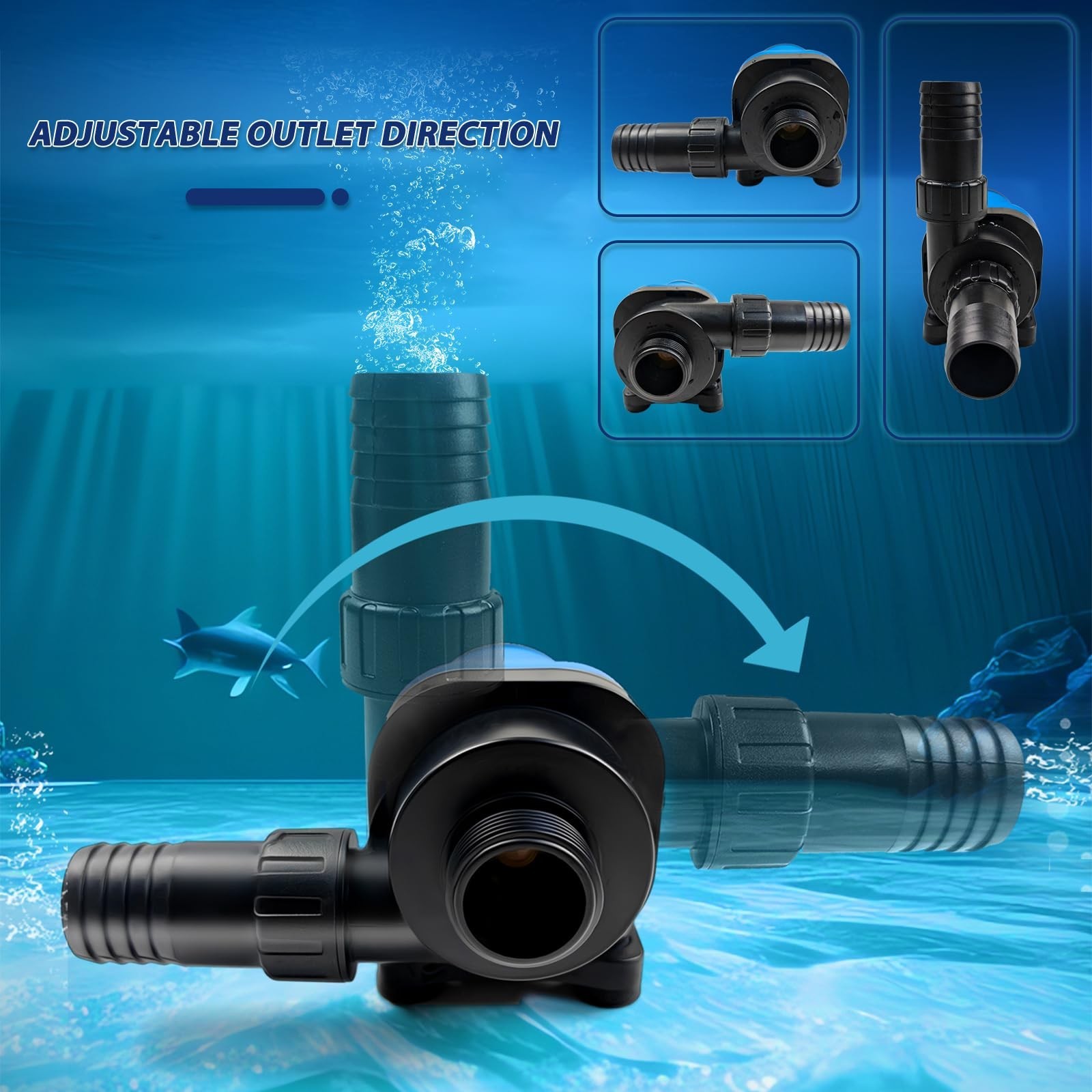 CONQUERALL CHS-3500 DC 24V DC 20W Adjustable Flow Water Pump 920GPH(US) 14.7FT