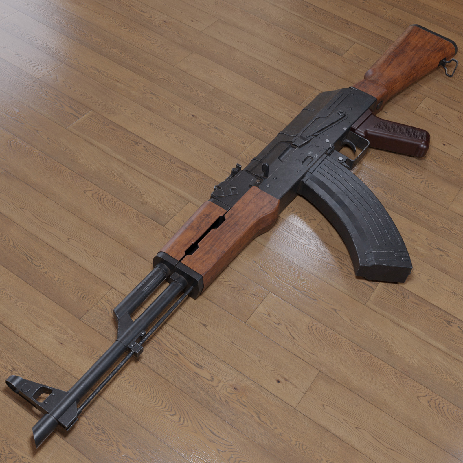 3d printed AKM Kalashnikov prop Replica Cosplay non-functional 1/1
