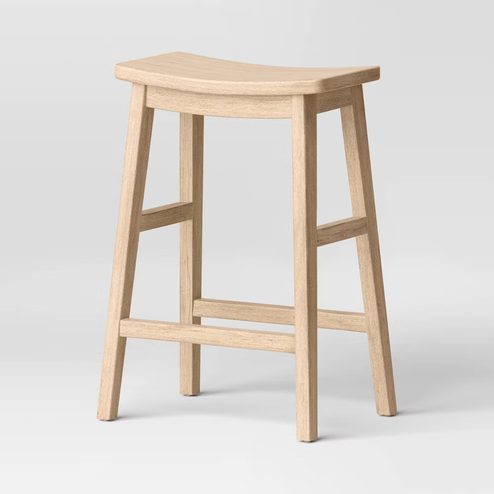 Threshold Modern Wood Counter Height Barstool - Natural