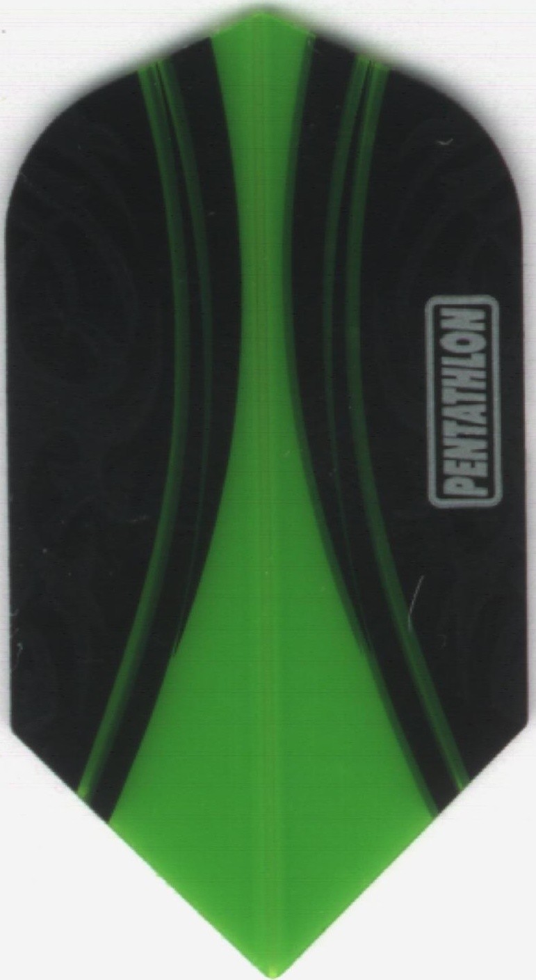 Green Swish PENTATHLON Slim Dart Flights: 3 per set