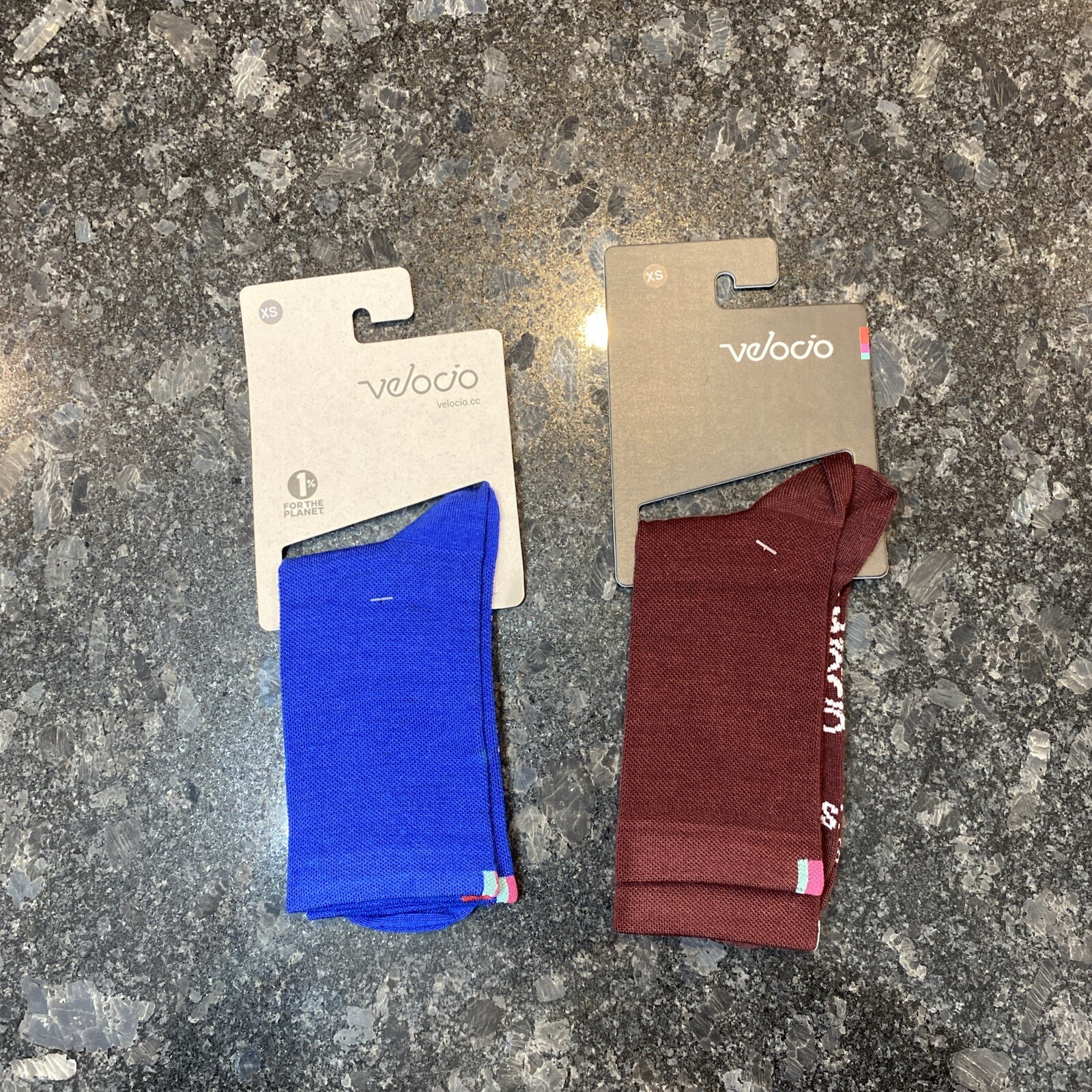 Velocio 2 Pairs Signature Cycling Socks XS EU 35 - 37 US Women 4-6.5 Road Bike