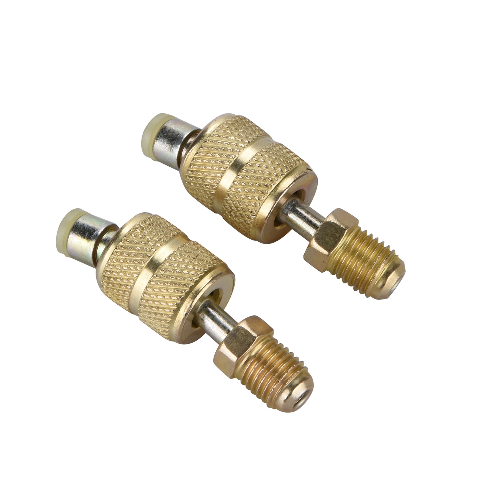 2PC R410a Split Adapter Swivel Curve 5/16" Female 1/4" Male Charging Vacuum Port