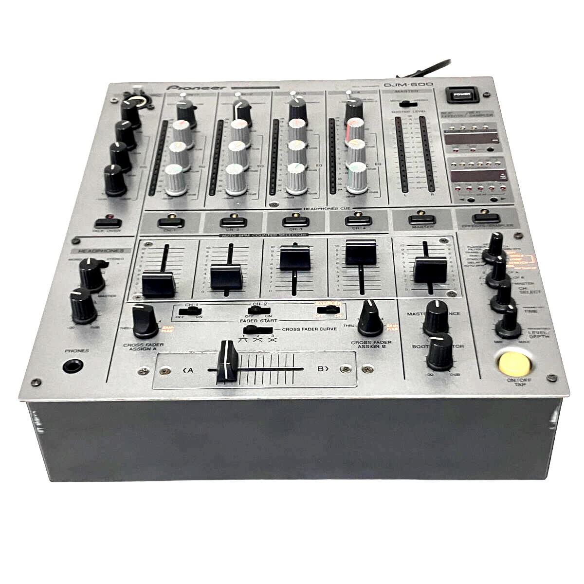 Pioneer DJM-600 Silver Professional 4-Channel DJ Mixer Tested JAPAN